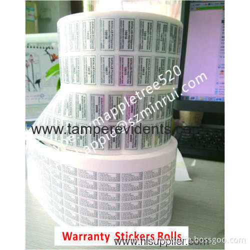 Silver Void Sticker With Serial Numbers,glossy Silver Warranty Void Sticker,warranty Valid If Seal Tampered Stickers 